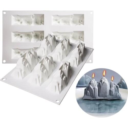 Iceberg Candle Silicone Mold DIY Volcano Aromatic Candle Making Cake Soap Resin Chocolate Mold Gifts Craft Supplies Home Decor