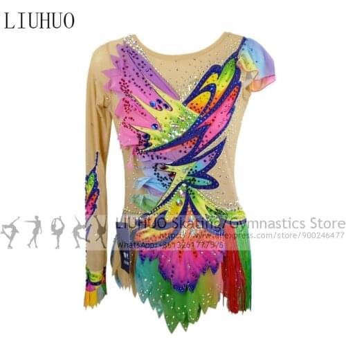 Aerobic Leotards Competition Ice Skating Dress Women Girls Dance Costumes Teens Kids Rhythmic Leotard Artistics Unitards