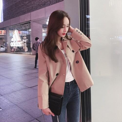 Women trench coat spring autumn Thin section short coat Windbreaker Chic Overcoat Casual casaco feminino Outerwear Femme