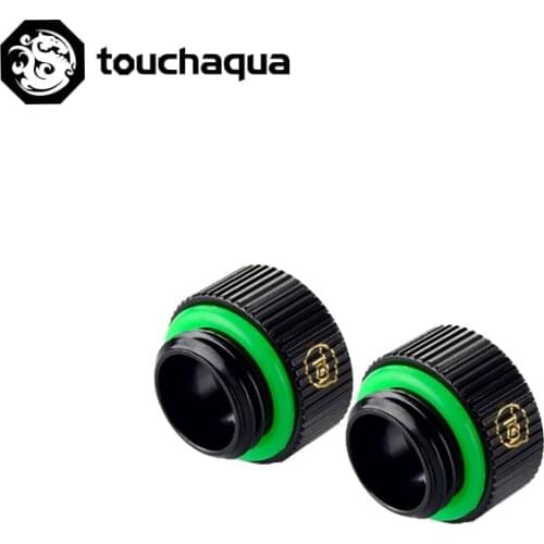 2PCS Bitspower Touchaqua G1/4" 7.5mm Extender Fittings,Water Cooling Kit Build Fittings Black ,Silver,TA-F40