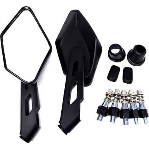 1 pair Black Motorcycle rearview mirror Universal 8mm 10mm rearview mirror accesorios moto For Honda Yamaha Suzuki