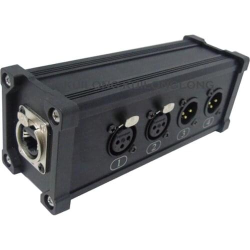 High quality RJ45 CAT6 female to 2×xlr male & 2×xlr female adapter digital audio and video box with PC board