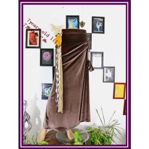 Bellydance Costume Tribal Fusion velvet skirt with Open Slit SRA24