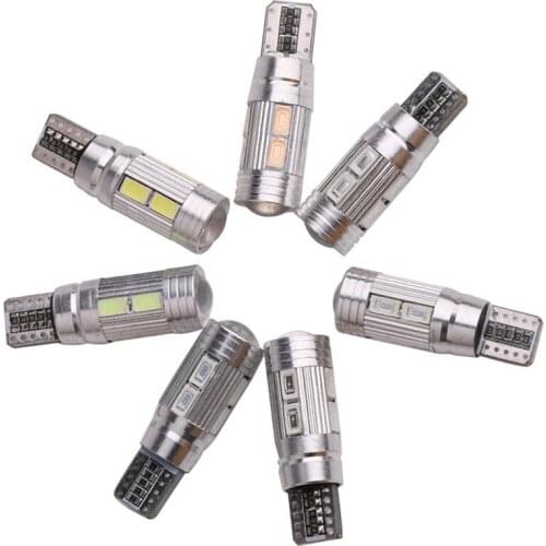 1Pcs 10SMD T10 White 5630 LED 194 W5W Canbus Error Free Car Side Wedge Light Bulb