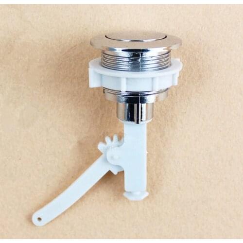 1pc Older Toilet Universal Flush Toilet Cistern Tank Single Push Button Flush 38mm Mounting Hole Plastic