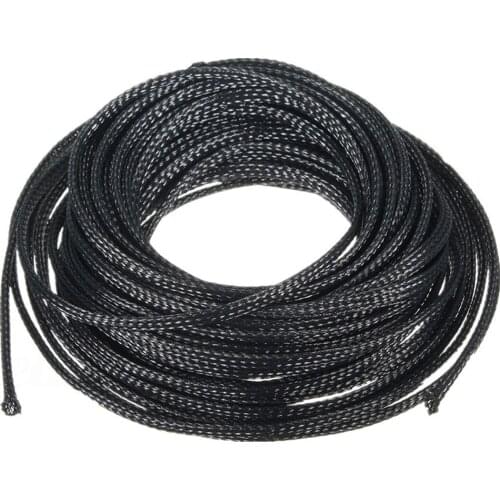 1pc Expandable PET Braided Cable Sleeves 10M 4mm Mayitr Heat Insulation Sleeving Sheathing Wire Protection Audio Sleeve