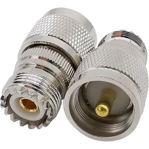 1PCS UHF Type Connectors UHF PL259 Pl-259Male Plug to UHF SO239 SO-239 Female Jack RF Adapter Connector