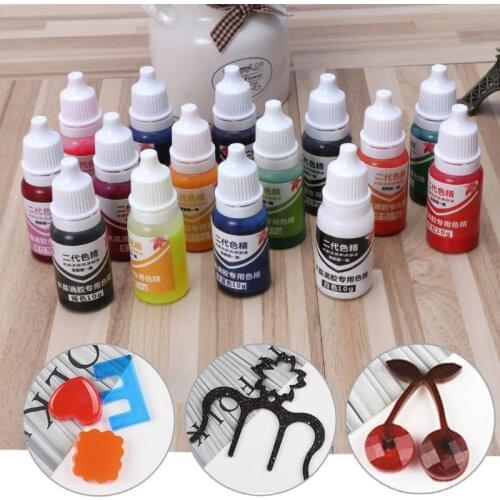 10ml 15 Color Epoxy UV Resin Colorant Jewelry Liquid Pigment Bath Bomb Soap Dye