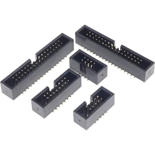 20 Pcs SMT IDC Box Header 1.27mm 6 8 10 12 14 16 20 26 30 34 40 50 60 Pin dual row Straight Male surface mount IDC Socket Mate