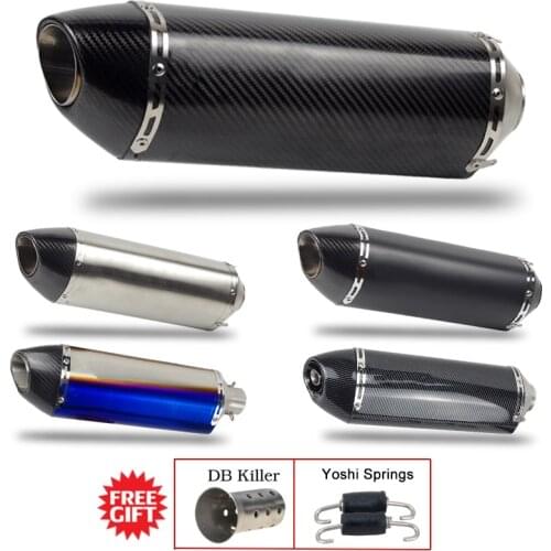 51mm Universal Motorcycle Exhaust Muffler Pipe Escape Moto DB Killer for KTM DUKE RC390 Z900 Ninja250 ZX6R fz1 PCX125 TMAX530 R6