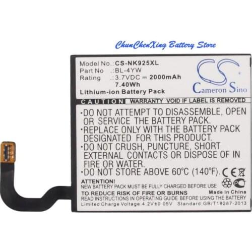 Cameron Sino 2000mAh Battery BL-4YW for Nokia/Microsoft Catwalk, Lumia 925, Lumia 925.2, Lumia 925T