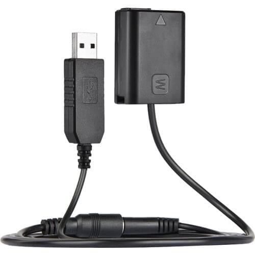 Andoer NP-FW50 Dummy Battery + DC Power Bank (5V 2A) USB Adapter Cable Replacement for AC-PW20 for Sony NEX-3/5/6/7 Series etc