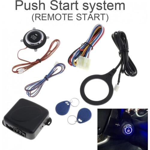 Universal DC12V Smart Auto RFID Car Alarm System and Warded lock Anti-theft Push Engine Start Stop Button System