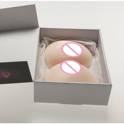 White Silicone Crossdresser Shemale Cosplay Boobs 500g/pair Fake Breast Artificial Silicone Breast Forms MINI Boobs Enhancer