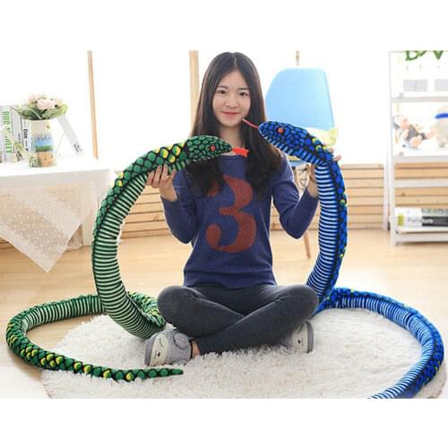 Big Soft Plush Toy Gift 110" Stuffed Snake Animal Python Halloween Spoof Props