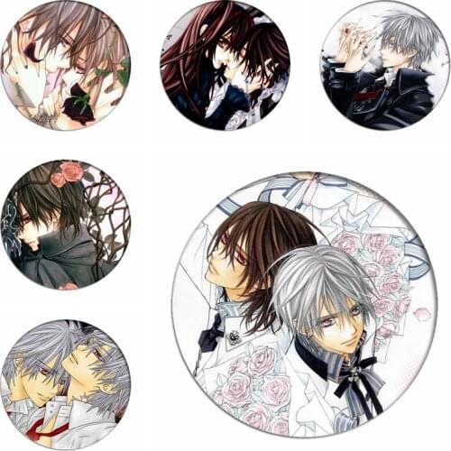 Vampire Knight Cosplay Backpack Badges Kuran Yuki Brooch Pin Kiryu Zero Collection Anime Toys Breastpin for Clothing