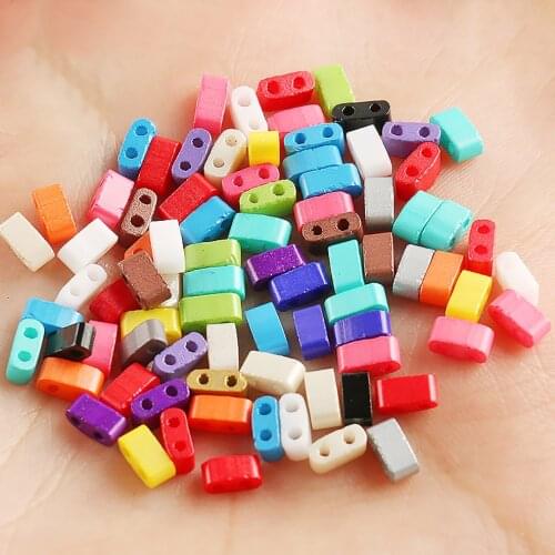 Miyuki Tila Beads Multicolor Czech Glass Seed Beads For Bohemia Bracelet Jewelry Making Sewing Strung Accessories Two Hole