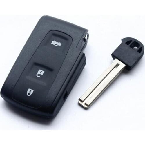 Keyless Entry 3 Buttons Smart Card Shell Case For Toyota Crown 3.0 With Smart Key Blade Fob Cover