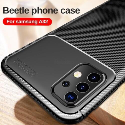 Cover For Samsung Galaxy A32 4G Carbon fiber protective rear shell for samsung samsun galaxi a32 32a 4g 5g Shockproof phone case