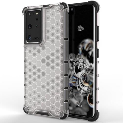 Honeycomb Armor Shockproof Case For Samsung Galaxy S30 Plus S20 Ultra Note20 S10 Plus M30S A52 A72 A31 A51 A71 Clear Phone Cover