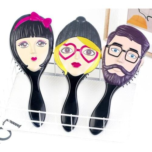 Disney Cartoon 3D Airbag Comb Mickey & Minnie Mouse Bow Shape Antistatic Girl Comb Girl Air Cushion Massage Comb