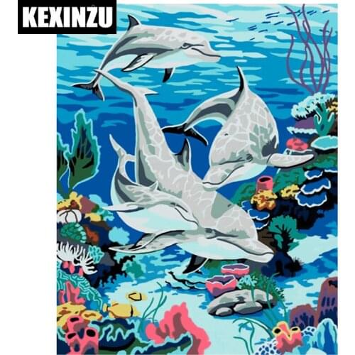 Dolphin,5d diamond painting Full Square/Round drill pictures of Rhinestone Diamond embroidery sale mosaic pictures by numbers