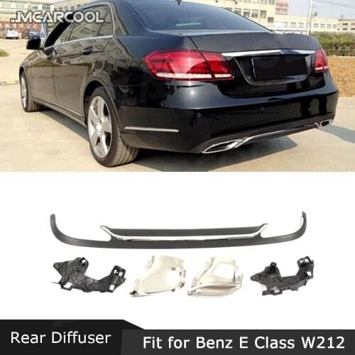 PP Material Rear Bumper Lip Diffuser with Exhaust Tips For Mercedes Benz E Class W212 Standard 2013 2014 2015 2016