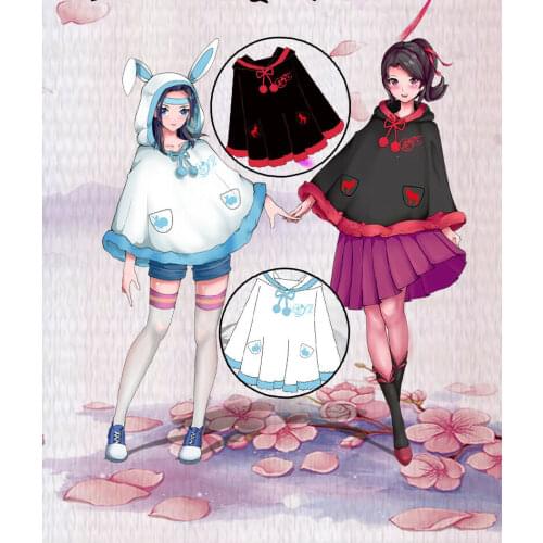 Grandmaster Of Demonic Cultivation Lan Wangji Wei Wuxian Rabbit Ear Coat Hoodie Cloak Unisex Women Men Winter Harajuku Tops