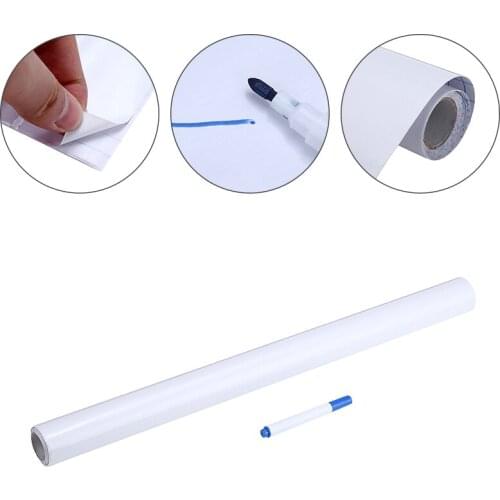 Whiteboard Sticker Fridge Magnets Presentation Boards School Message Boards Writing Dry Erase White Board 45*200cm
