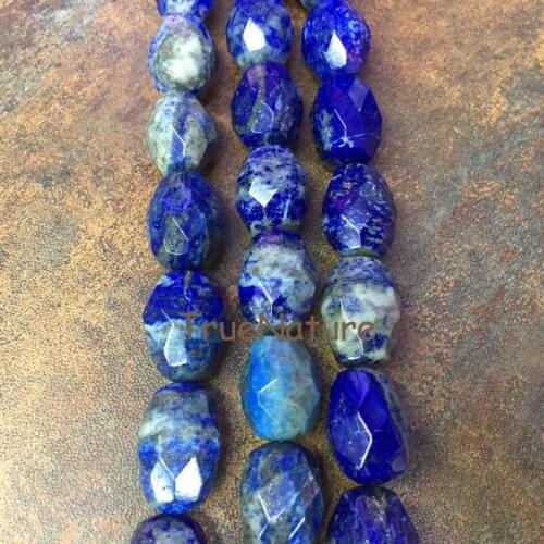 Fashion Lapis Lazuli Beads Jewelry Oval Shape Faceted Lapis Lazuli Loose Beads For DIY Making approx 13*18 mm BE6528
