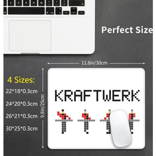 Pixelated Robots Mouse Pad DIY Print Synthpop Synth Pop Periodic Table Of Synthpop 80s Ebm Eighties