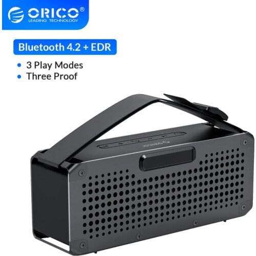 ORICO Portable Bluetooth Wireless Speaker Loudspeaker Sound Bass 8 Hours Playtime Hifi Stereo IPX6 Waterproof Outdoor Speaker