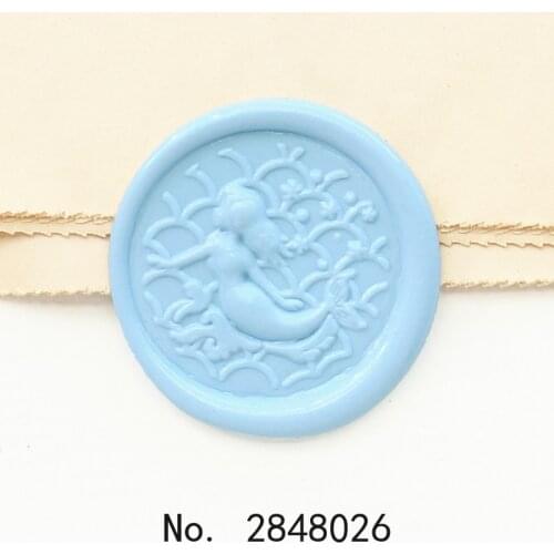Mermaid wax Seal Stamp,Party Seal Stamp Kit invitation seal,gift envelope packing seal,Sea Wave seal stamp