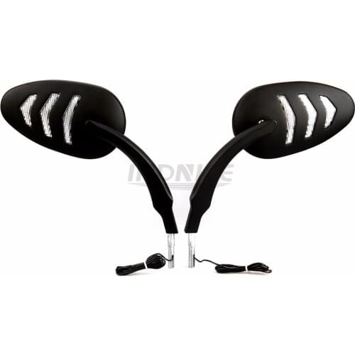 Sequential LED Turn Signal Mirrors for harley touring street glide arrow led turn signal mirror for softail black