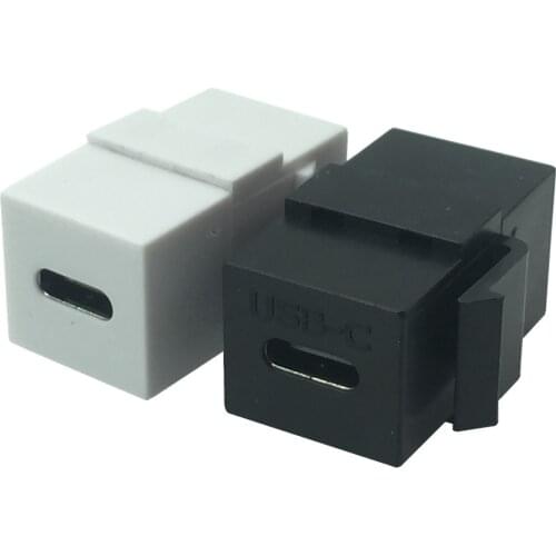 USB 3.1 Keystone Jack, USB C Type-C Connector Keystone Insert Female to Female for Wall Plate Outlet Panel