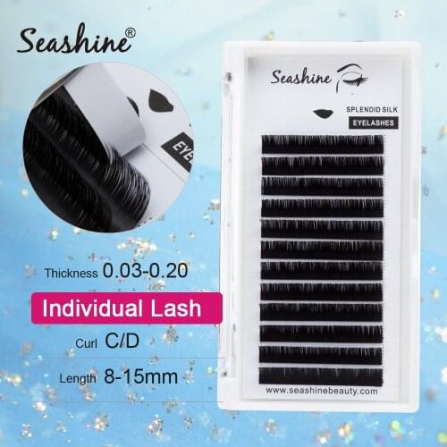 Seashine High Quality Eyelashes Extensions Russian Volume Lash Extension Individual Lashes Extension 0.05mm Classic Individual