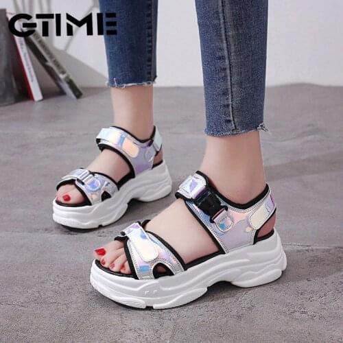 Sexy Open-toed Women Sport Sandals Wedge Hollow Out Women Sandals Outdoor Shoes Women Beach Summer Shoes 2021 New#SJPAE-51