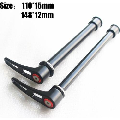 Super Light Bicycle Thru Axle Quick Release Skewer Aluminum Rear Wheel Skewer For MTB Mountain Bike frame use size 110*15/148*12