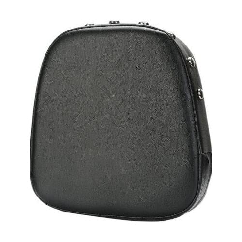 Universal Rivets Luggage Rack SissyBar Backrest Passenger Back Rest Cushion Pad Synthetic Leather
