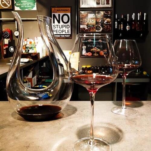 Big belly oversized wine glass, high-end crystal glass burgundy wine glass, household round goblet