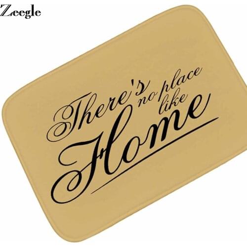 Zeegle Floor Mat Doormat Anti Slip Flannel Soft Foot Mat Indoor Carpet Absorbent Bathroom Doormat Outdoor Door Mat Hallway Rug