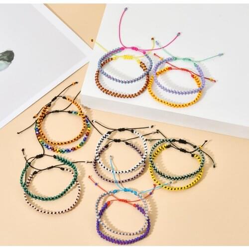 ZMZY Rainbow Color Miyuki Beads Bracelet For Women Summer Simple Jewelry Multicolor Pulseras Friendship Handmade Bracelets