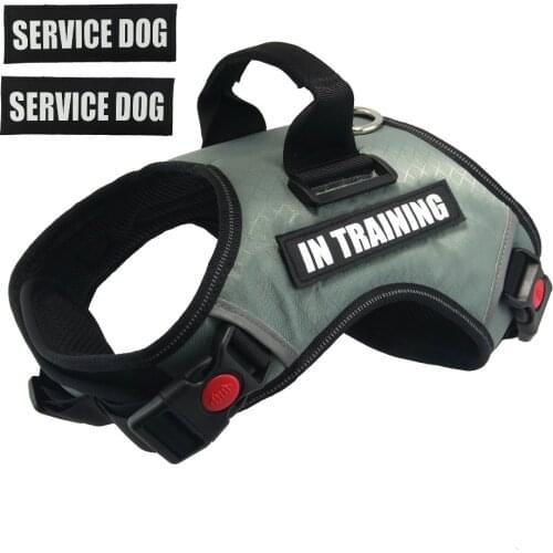 Dog Vest Harness, Adjustable Durable Heavy Duty Soft Padded Reflective with Handle for Pet Training Walking, Service Dog Vest