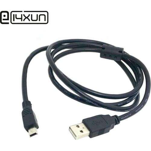1pcs Mini USB 2.0 Cable 5Pin Mini USB to USB Fast Data Charger Cables for MP3 MP4 Player Car DVR GPS Digital Camera HDD Smart TV