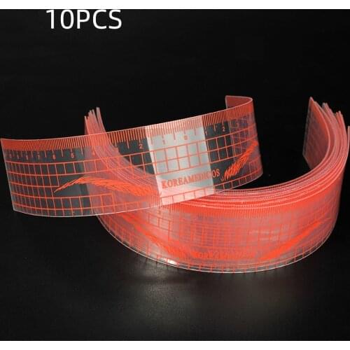 10PCS Tattoo Accessories Microblading Permanent Make Up Rulers Tool Measures Eyebrow Rulers Beauty Tool Eye Brow Stencil