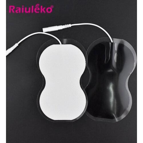 10Pcs Gourd Type Tens Electrodes for Muscle Stimulator Physiotherapy Therapy Machine Pads Slimming Massager Adhensive Gel Pad