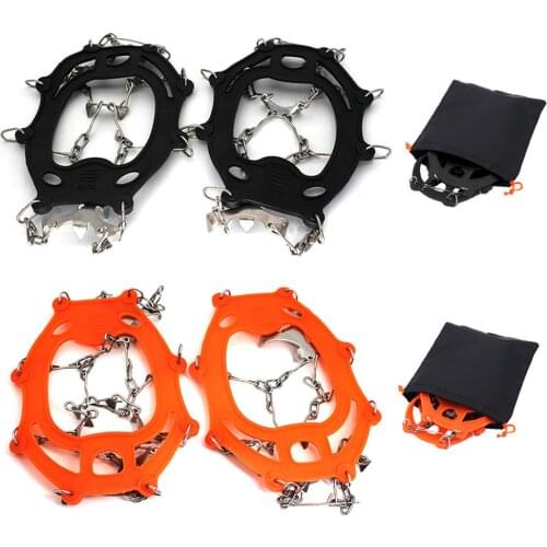13 Teeth Crampones Steel Ice Snow Gripper Spike Cleats Outdoor Snow Shoe Covers Crampons Climbing Camping Equipment