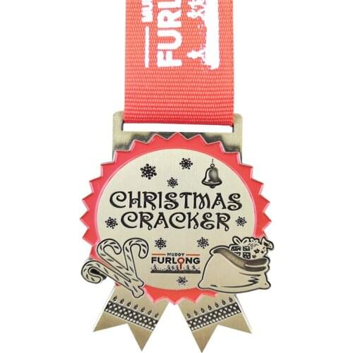 2.5inches Customized Zinc Alloy Medal Irregular Shape Antique Gold Plating Medals