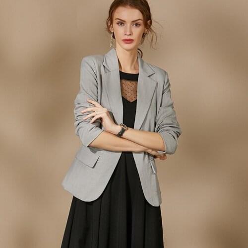 2020 New OL Woman Suit,High-end Grey Color Lady Outwear.Professional Blazer