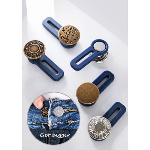 5pcs/lot Adjustable Studless Buttons for Jeans Detachable Waist To Change Waist Size Snap Adjustable Fat Waist Button